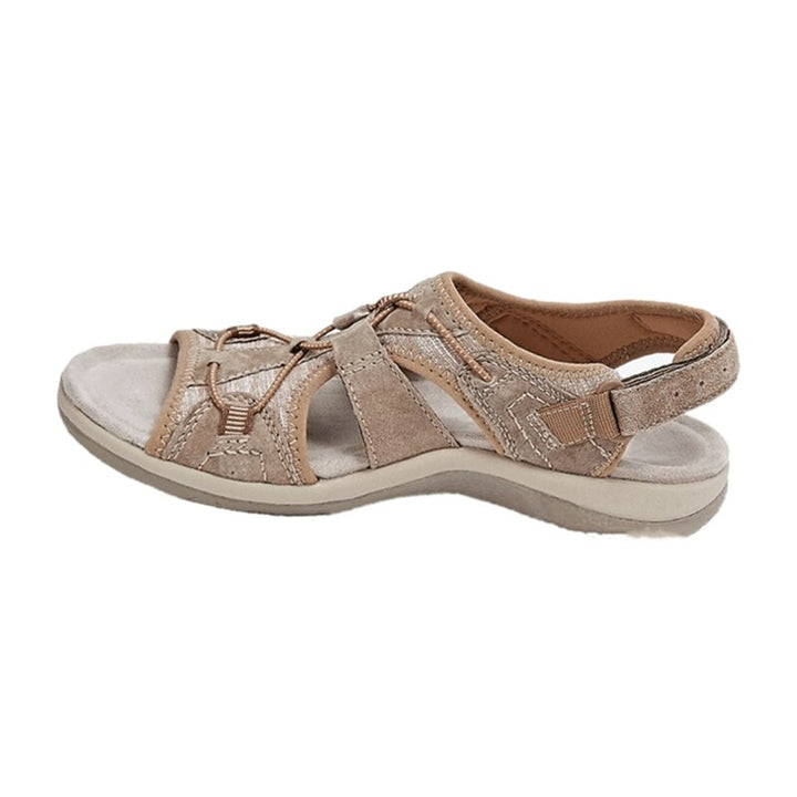 Womens Open Toe Hook and Loop Strap Sandals