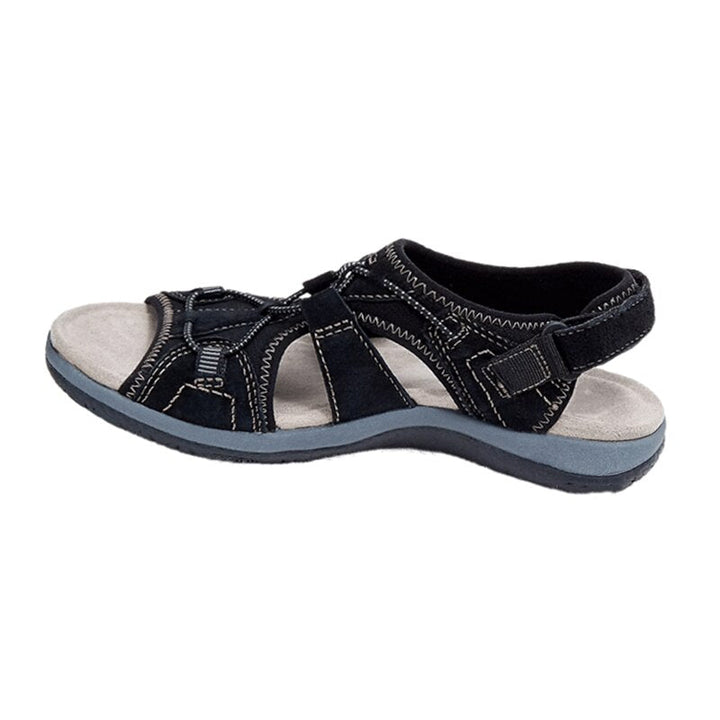 Womens Open Toe Hook and Loop Strap Sandals