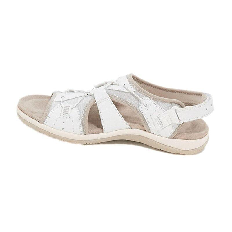 Womens Open Toe Hook and Loop Strap Sandals