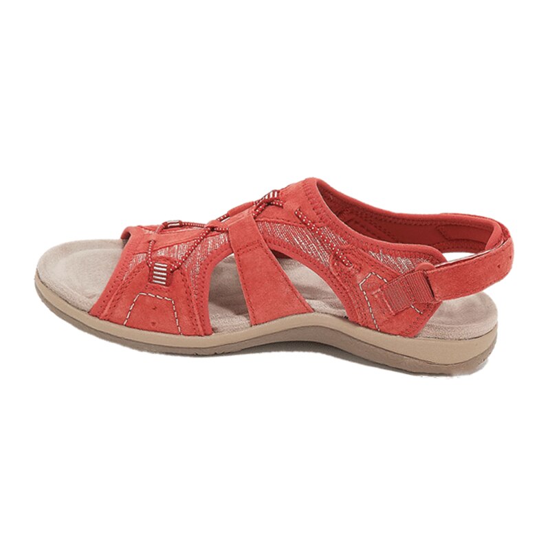 Womens Open Toe Hook and Loop Strap Sandals