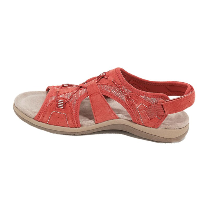 Womens Open Toe Hook and Loop Strap Sandals