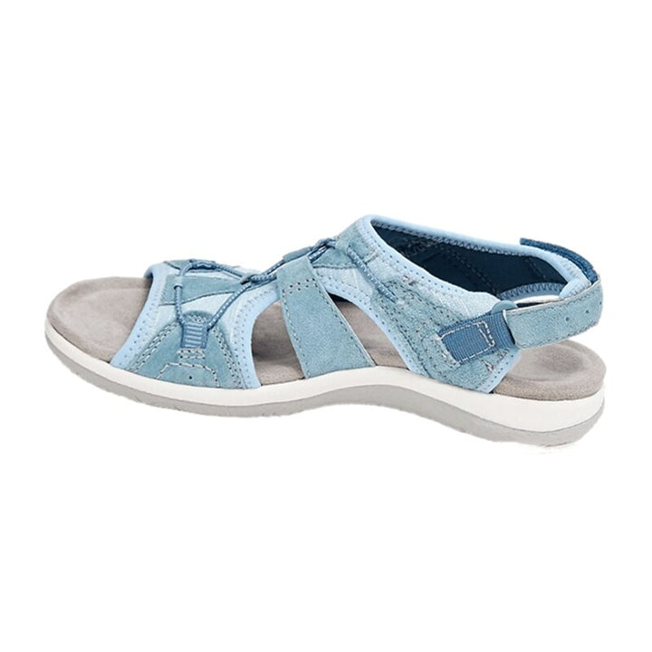 Womens Open Toe Hook and Loop Strap Sandals