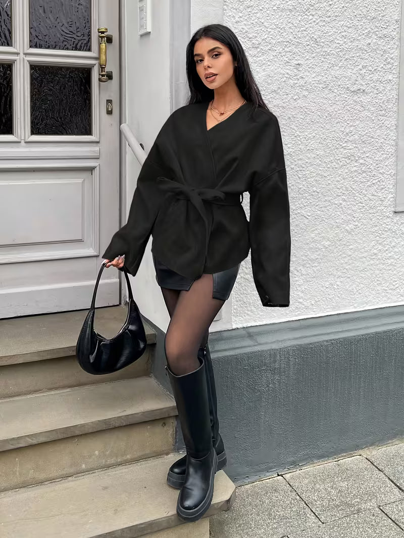 Women’s Belted Wrap Jacket