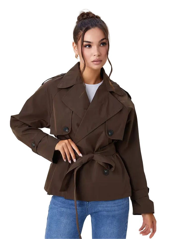 Women’s Double Breasted Belted Trench Coat