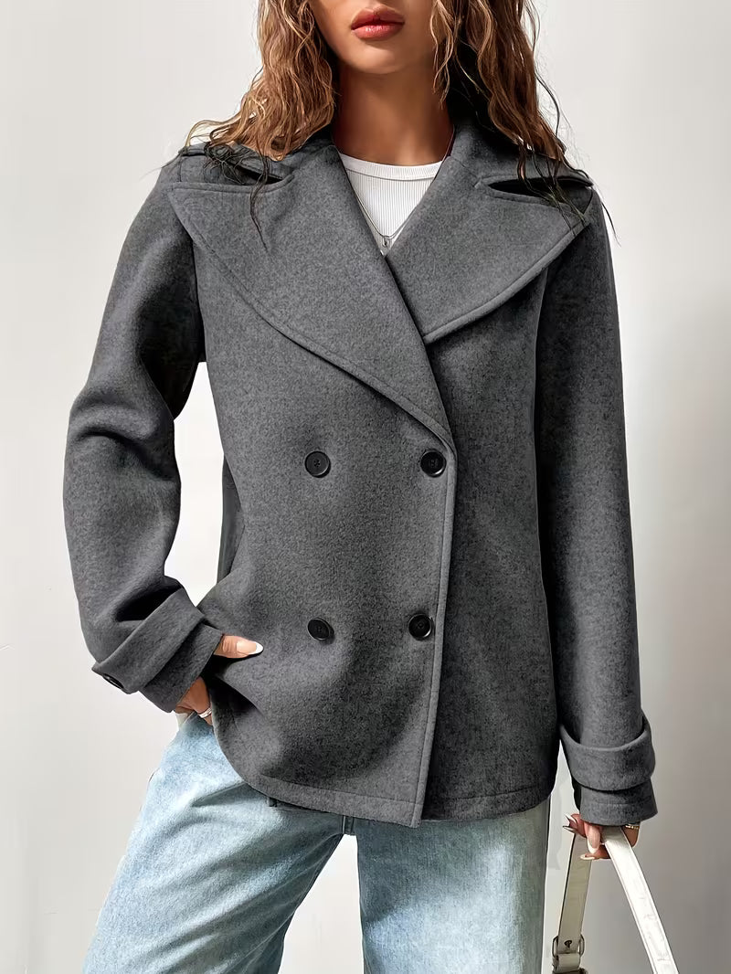 Women’s Double Breasted Button Front Jacket