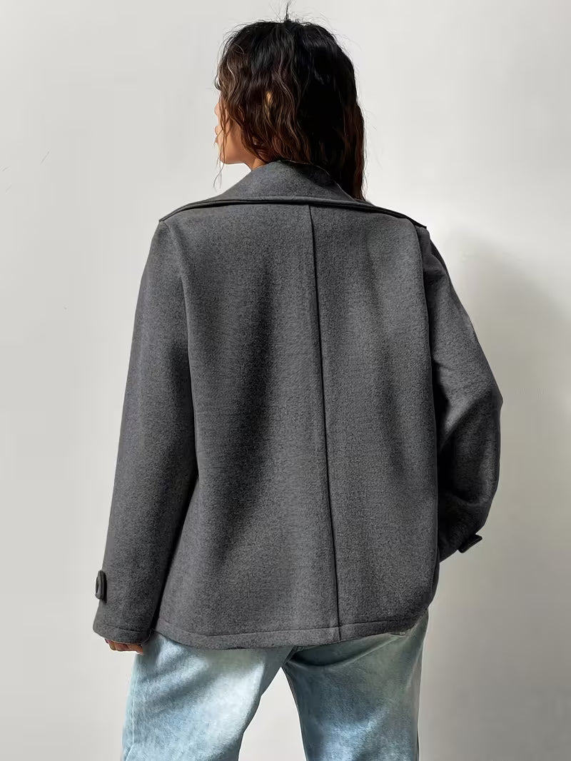 Women’s Double Breasted Button Front Jacket