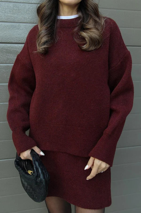 Women’s Knit Jumper and Skirt Set