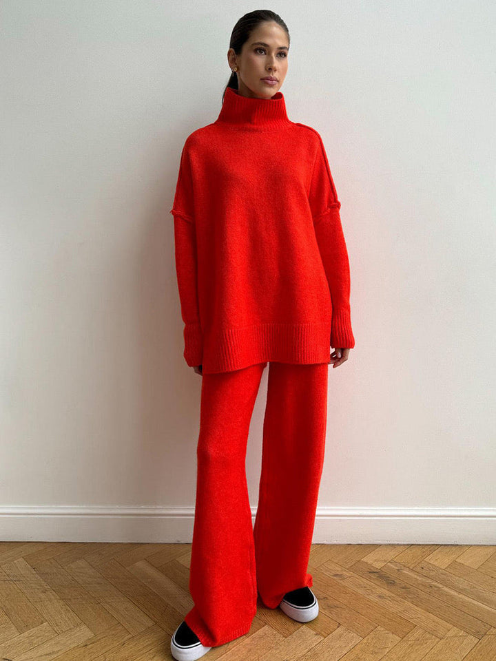 Women’s Knit Jumper and Wide-Leg Trousers Set