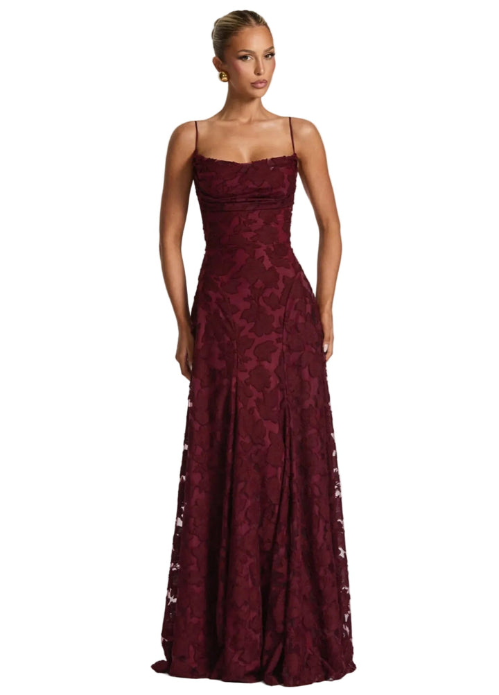 Women’s Lace Spaghetti Strap Maxi Dress