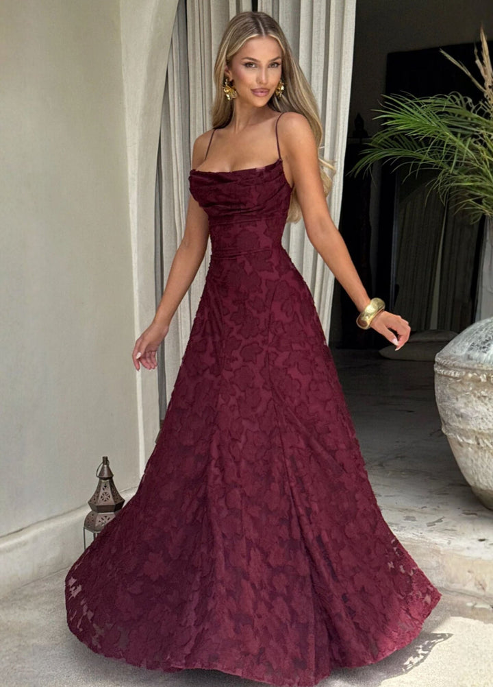 Women’s Lace Spaghetti Strap Maxi Dress