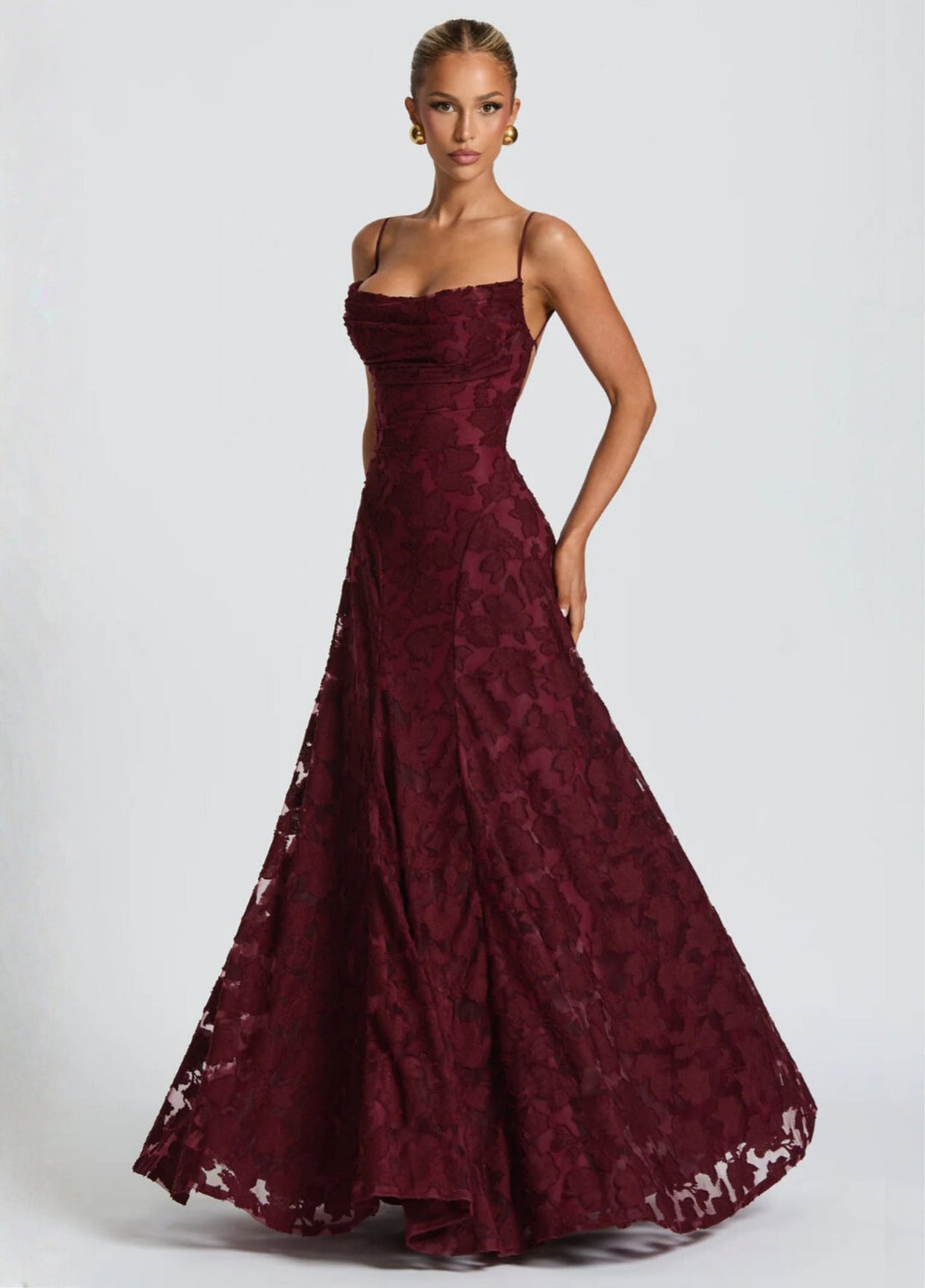 Women’s Lace Spaghetti Strap Maxi Dress