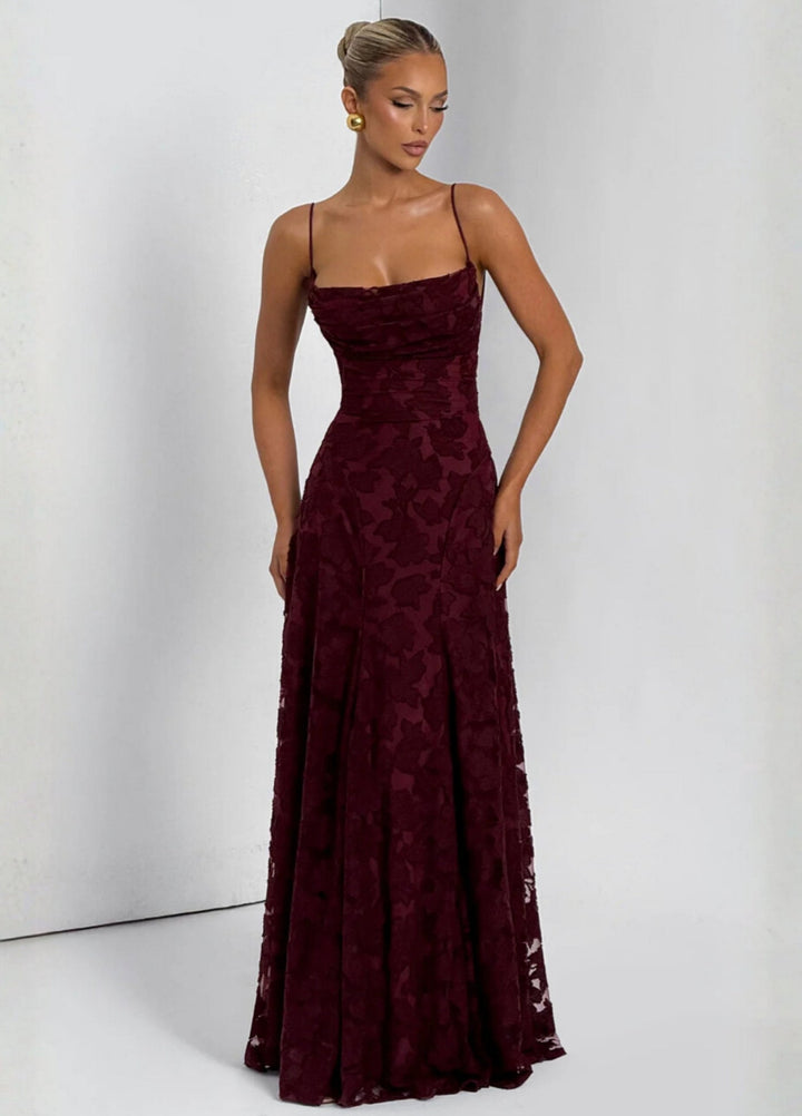 Women’s Lace Spaghetti Strap Maxi Dress