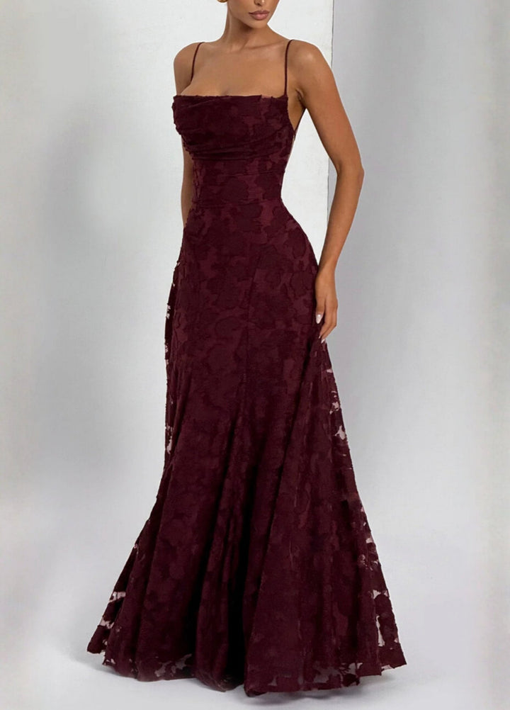 Women’s Lace Spaghetti Strap Maxi Dress