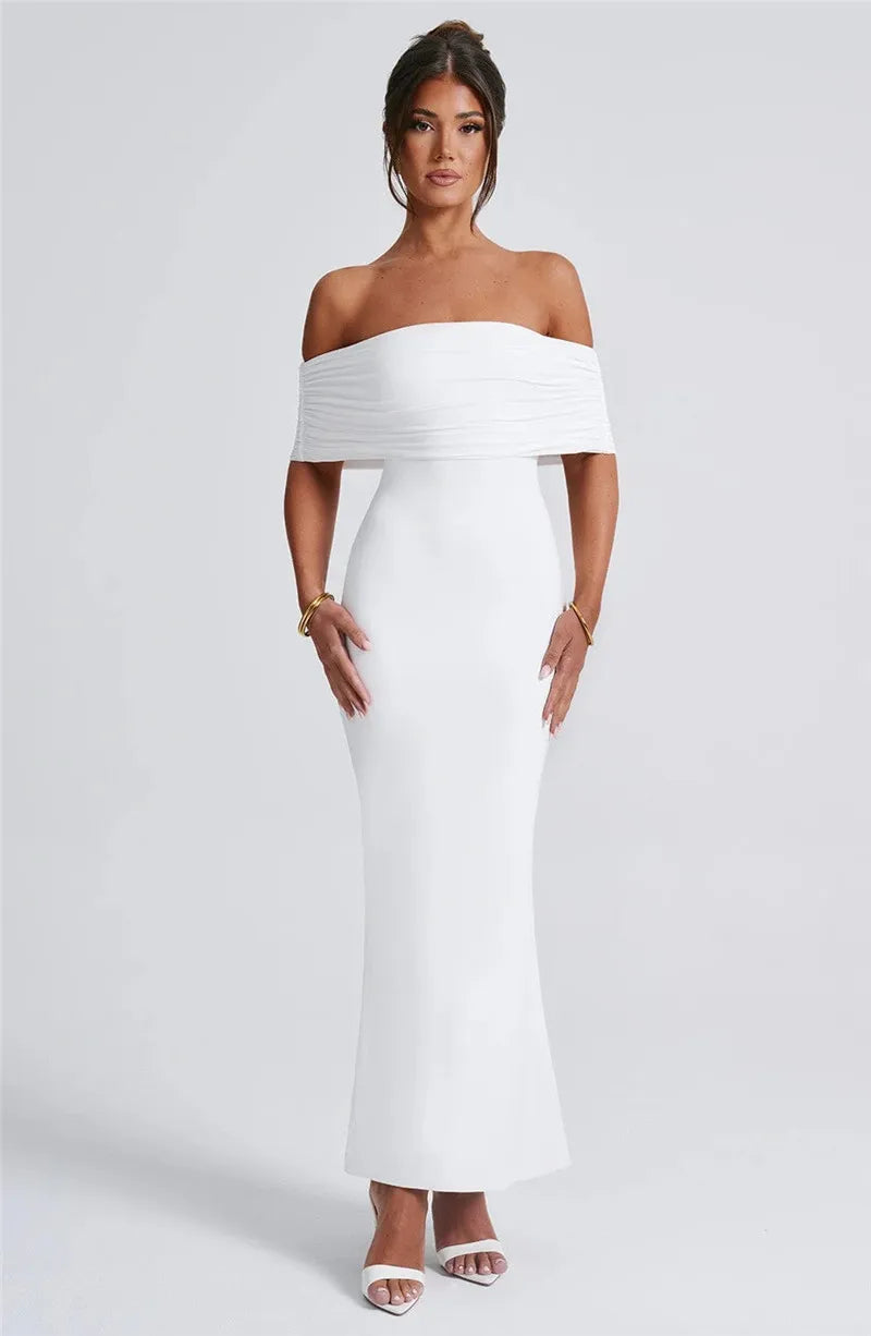 Women’s Off Shoulder Bodycon Maxi Dress
