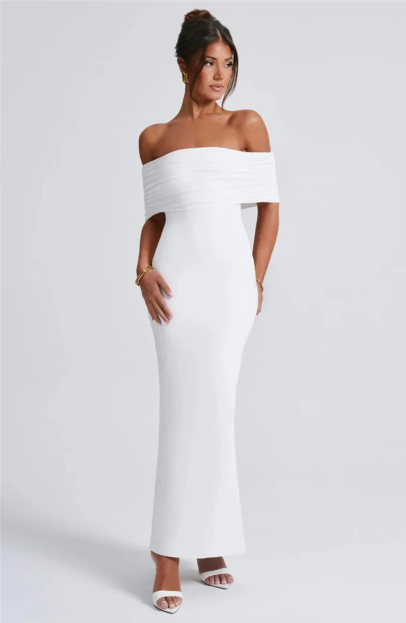 Women’s Off Shoulder Bodycon Maxi Dress
