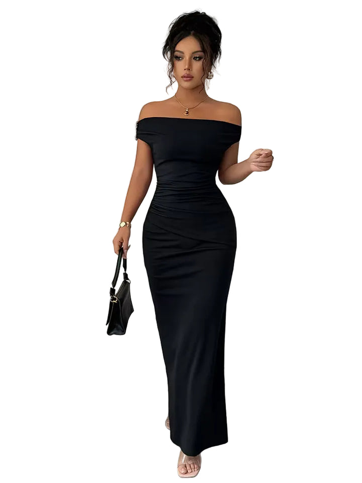 Women’s Off Shoulder Fitted Maxi Dress