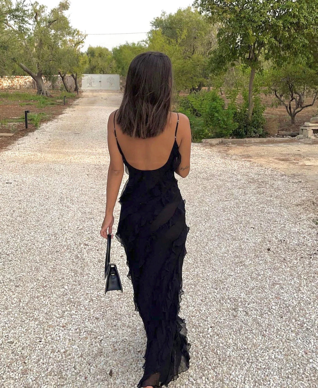 Women’s Sleeveless Ruffled Maxi Dress