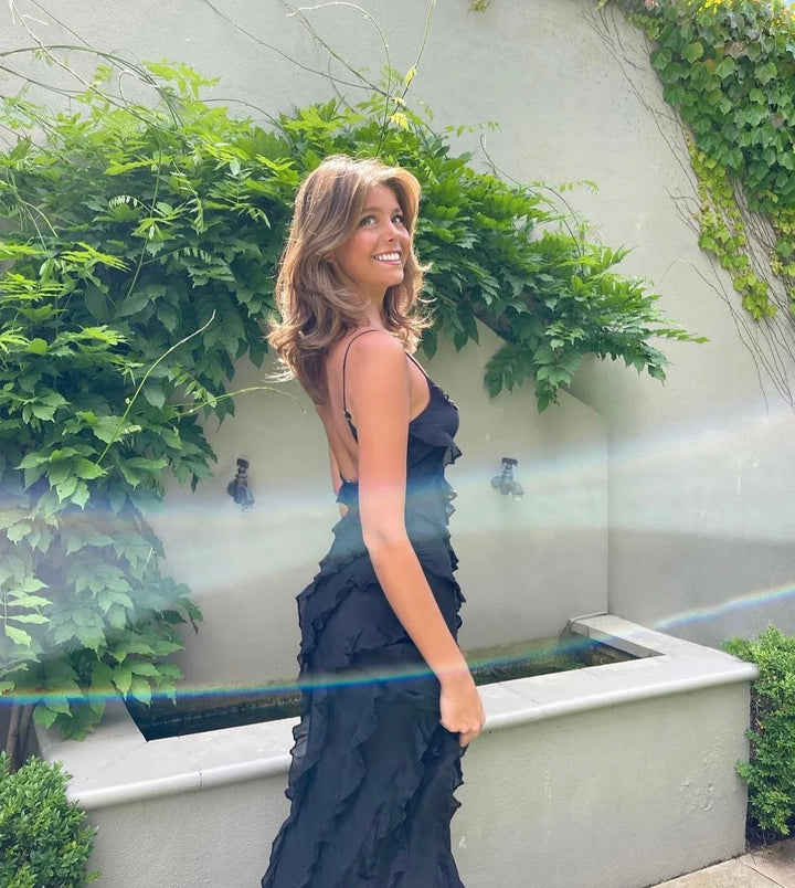 Women’s Sleeveless Ruffled Maxi Dress