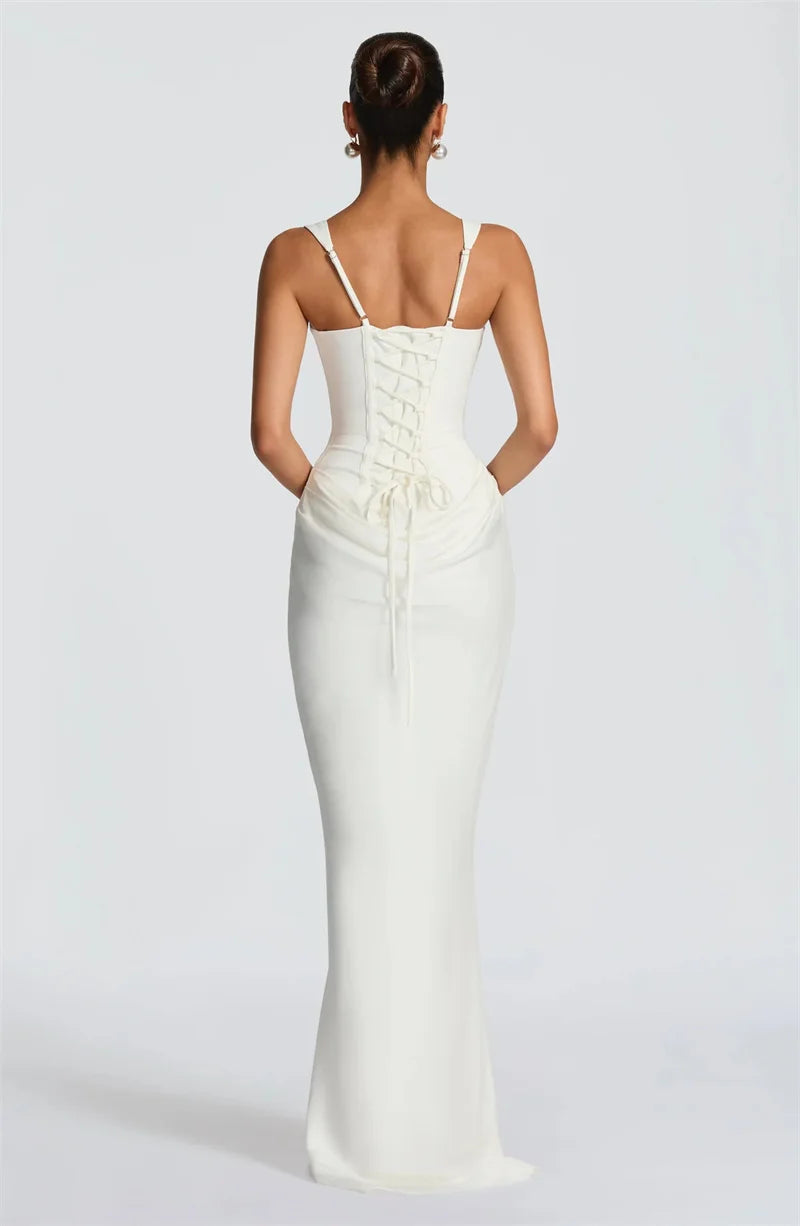 Women’s Square Neck Sleeveless Maxi Bodycon Dress
