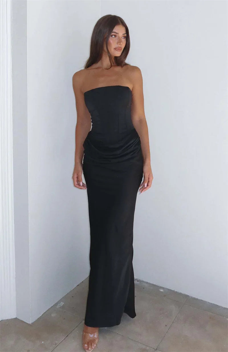 Women’s Strapless Fitted Maxi Dress