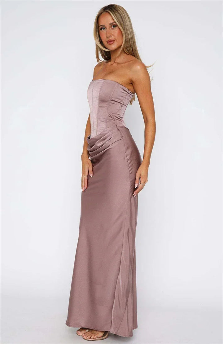 Women’s Strapless Fitted Maxi Dress