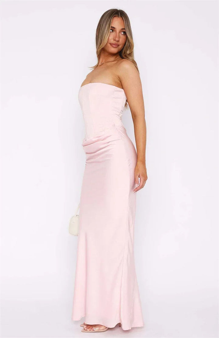 Women’s Strapless Fitted Maxi Dress