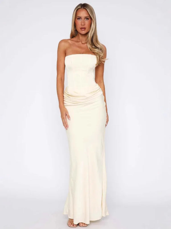 Women’s Strapless Fitted Maxi Dress