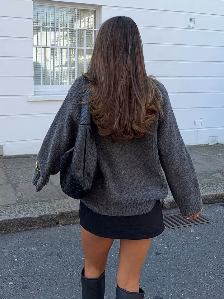 Women’s V-Neck Tie Front Knit Sweater