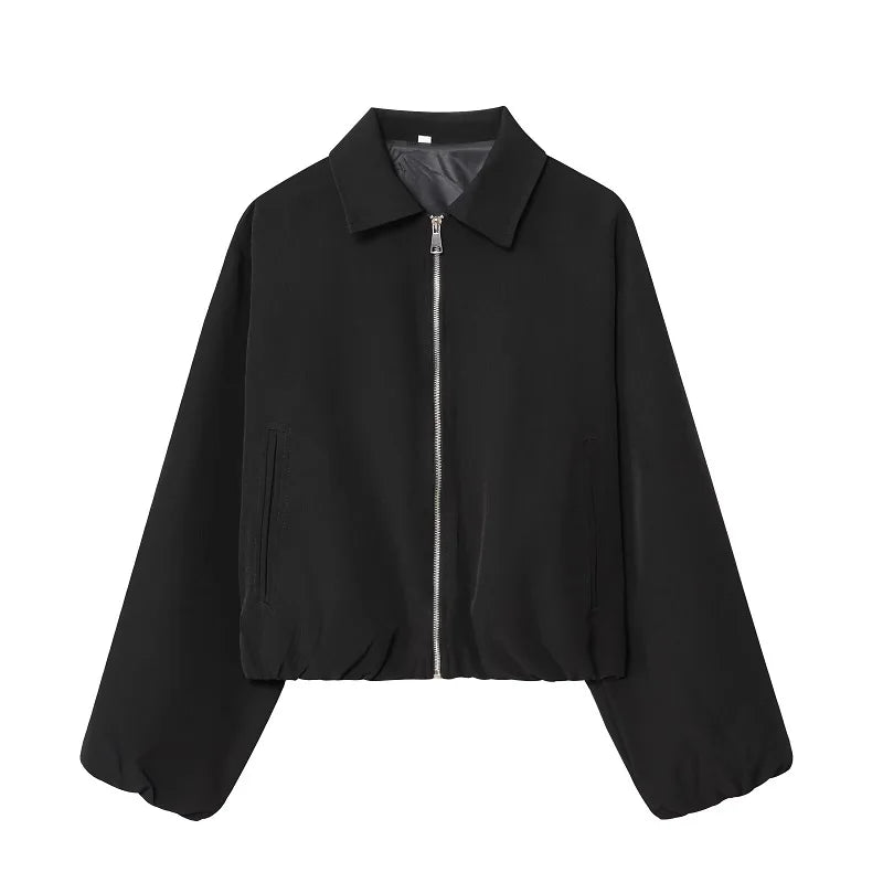 Women’s Zip-Front Collared Lightweight Jacket