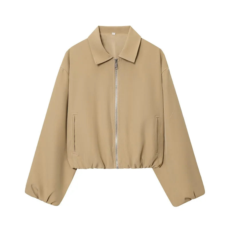 Women’s Zip-Front Collared Lightweight Jacket