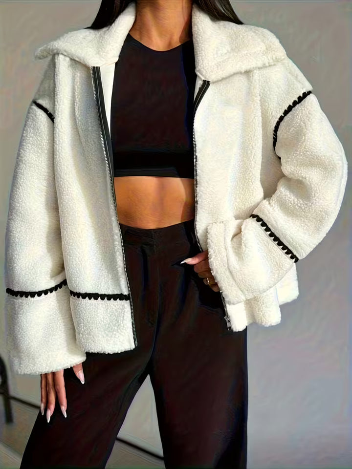 Women’s Zip Front Sherpa Fleece Jacket